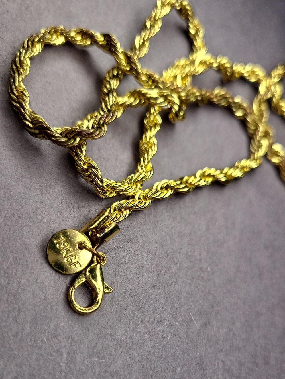 Gold Rope Chain Necklace - Picture 3 of 3